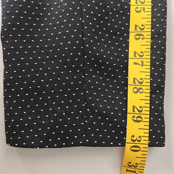 Evan Picone Short Blazer Womens 16 Black Polka Dot Midi Lined Career Jacket - Picture 14 of 14
